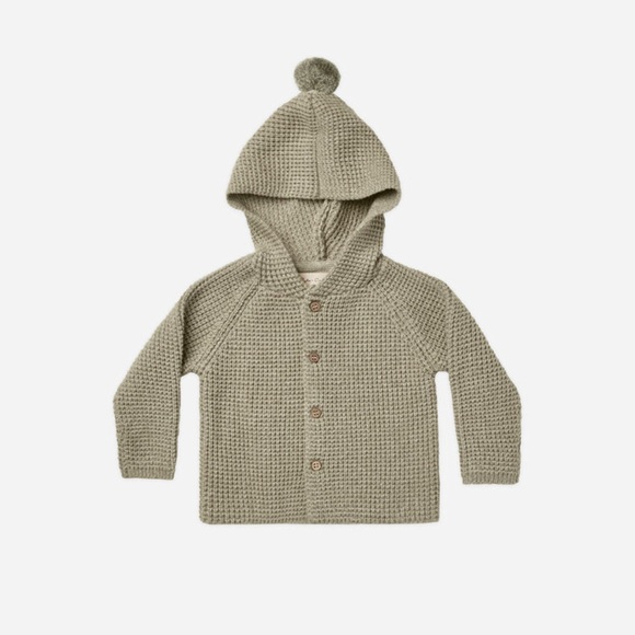 Rylee + Cru Other - Rylee + Cru Tassel Knit Cardigan Sweater Heathered Fern